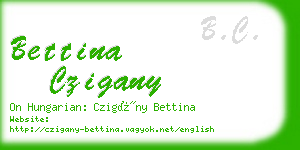 bettina czigany business card